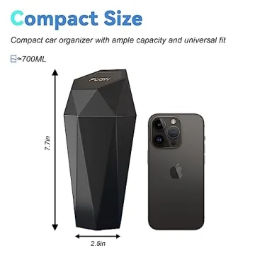 Stylish SINSEN Car Trash Can - Compact & Durable