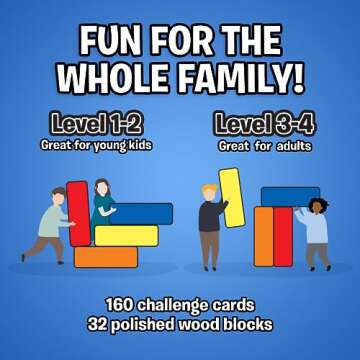 The Uzzle Stack Royale Board Game, Fast & Fun Family Board Game for Children & Adults, Color Block Puzzles Games for Ages 4+