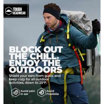 Tough Headwear Fleece Ear Warmers for Cold Weather