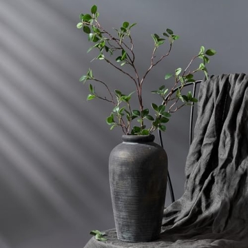 Vaseking 11" Large Ceramic Rustic Vase for Home Decor