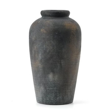 Vaseking 11" Large Ceramic Rustic Vase for Home Decor