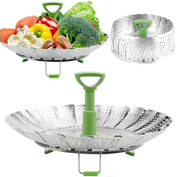 Consevisen Vegetable Steamer Basket for Cooking Food, Stainless Steel Veggie Steam Basket for Pot, F...