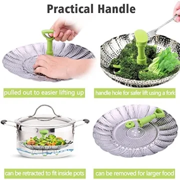 Versatile Consevisen Vegetable Steamer Basket for Healthy Cooking