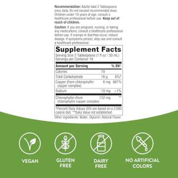 Nature's Way Chlorofresh, Liquid Chlorophyll, Supports Healthy Skin & Body Detox*, Internal Deodorant*, Supports Liver Detoxification Pathways*, Mint Flavored, 16 Fl. Oz (Packaging May Vary)