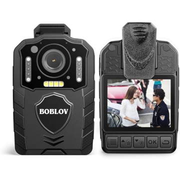 BOBLOV KJ25 Body Camera - 1080P High Definition with Night Vision and Long Battery Life for Safety a...