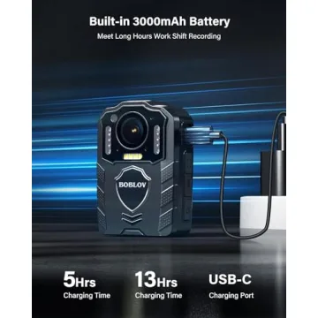 BOBLOV KJ25 Body Camera 1080P Night Vision 10-13Hrs
