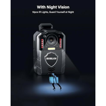 BOBLOV KJ25 Body Camera 1080P Night Vision 10-13Hrs