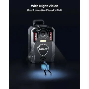 BOBLOV KJ25 Body Camera 1080P Night Vision 10-13Hrs