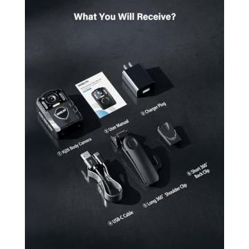 BOBLOV KJ25 Body Camera 1080P Night Vision 10-13Hrs