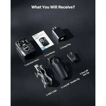 BOBLOV KJ25 Body Camera 1080P Night Vision 10-13Hrs