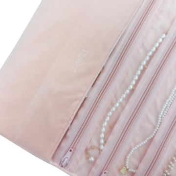 UnionPlus Velvet Jewelry Roll Organizer for Travel
