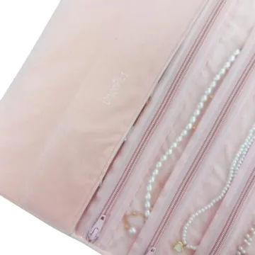 UnionPlus Velvet Jewelry Roll Organizer for Travel