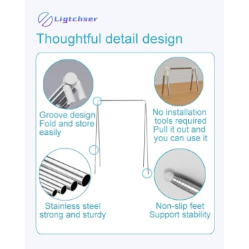 Ligtchser Portable Travel Garment Rack Lightweight Adjustable