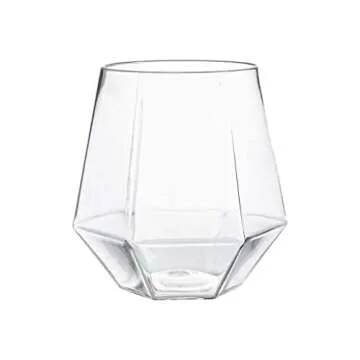 HomeyGear Diamond Shaped Disposable Wine Glasses 6 Pack
