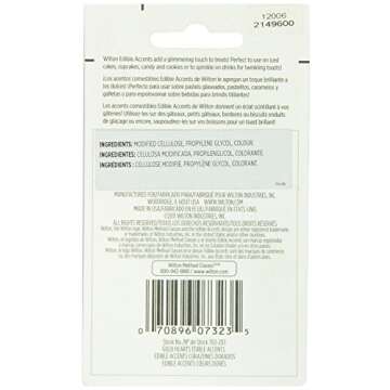 Wilton Gold Heart Edible Accents, 0.06 oz. - Cake Decorating Supplies, 1.7 g