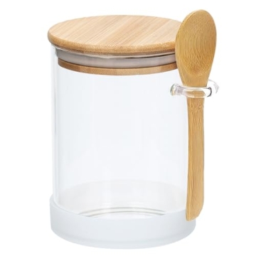 Airtight Glass Storage Jars with Bamboo Lids Silicone Base