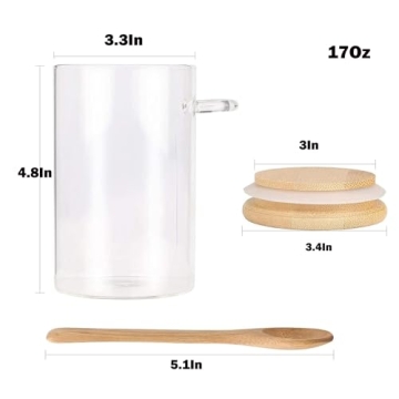 Airtight Glass Storage Jars with Bamboo Lids Silicone Base