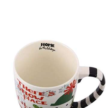 Topadorn Coffee Ceramic Mug Funny Christmas Porcelain Tea Cup 18oz. Coffee Cup, Set of 4