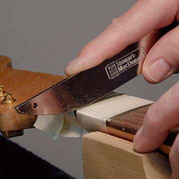 StewMac Offset Diamond Guitar Fret Crowning File, 300-Grit