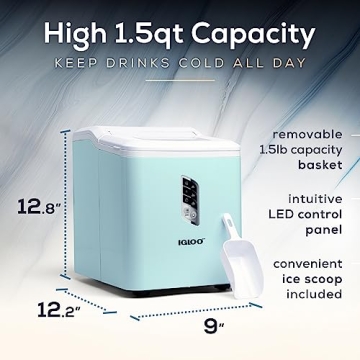 Igloo Ice Maker - Automatic, Self-Cleaning, Compact Size