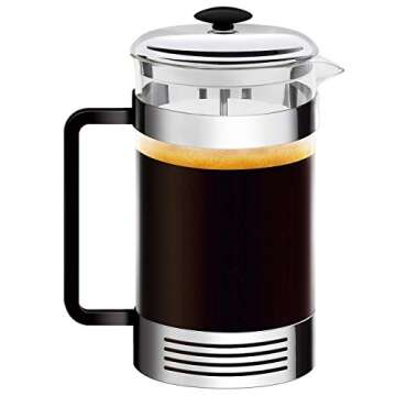 French Press High-Grade Stainless-Steel Single Cup or 32 Ounce Multi-Cup Coffee Maker, Coffee Press ...