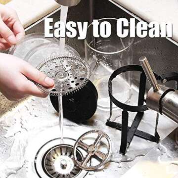 French Press High-Grade Stainless-Steel Single Cup or 32 Ounce Multi-Cup Coffee Maker, Coffee Press For Gourmet Coffee At Home With This French Coffee Press