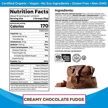Orgain Organic Protein + Superfoods Powder, Creamy Chocolate Fudge (2.02 Lb) and Orgain Organic Vegan Protein Powder, Vanilla Bean (2.03 Lb)