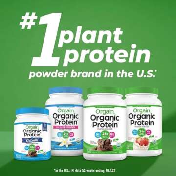 Orgain Organic Protein + Superfoods Powder, Creamy Chocolate Fudge (2.02 Lb) and Orgain Organic Vegan Protein Powder, Vanilla Bean (2.03 Lb)