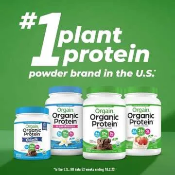 Orgain Organic Protein + Superfoods Powder, Creamy Chocolate Fudge (2.02 Lb) and Orgain Organic Vegan Protein Powder, Vanilla Bean (2.03 Lb)