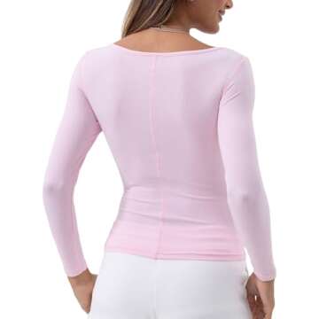 Chic Danysu Women's Ribbed Long Sleeve Top Available Now