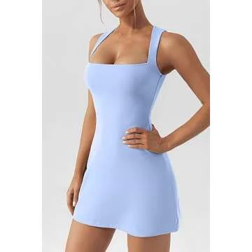 QINSEN Sexy Square Neck Mini Dress for All Occasions