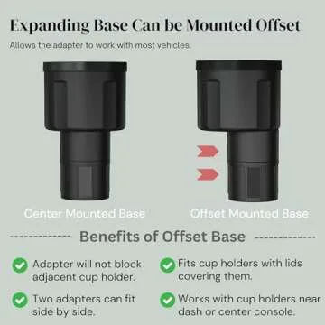 Swigzy Car Cup Holder Expander, Adjustable Expandable Insert Extender, Automotive Adapter Holds Hydro-Flask, Yeti, Nalgene, Owala, Large (32 40 oz) Water Bottles, Big Drinks - Universal Auto Vehicle