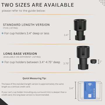 Swigzy Car Cup Holder Expander, Adjustable Expandable Insert Extender, Automotive Adapter Holds Hydro-Flask, Yeti, Nalgene, Owala, Large (32 40 oz) Water Bottles, Big Drinks - Universal Auto Vehicle