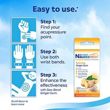 Sea-Band Anti-Nausea Wristbands for Motion & Morning Sickness