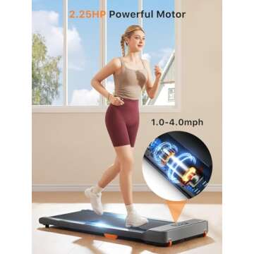 WALKINGPAD Z1SE Walking Pad for Home Office, Under Desk Treadmills 2.25 HP Portable Walking Jogging Machine with 265 lbs Weight Capacity Remote Control and LED Display (Gray)