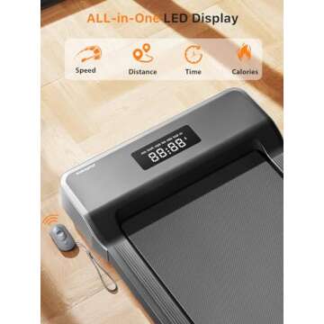 WALKINGPAD Z1SE Walking Pad for Home Office, Under Desk Treadmills 2.25 HP Portable Walking Jogging Machine with 265 lbs Weight Capacity Remote Control and LED Display (Gray)
