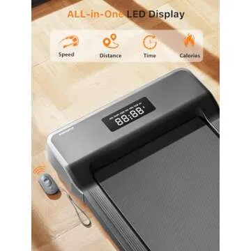 WALKINGPAD Z1SE Walking Pad for Home Office, Under Desk Treadmills 2.25 HP Portable Walking Jogging Machine with 265 lbs Weight Capacity Remote Control and LED Display (Gray)