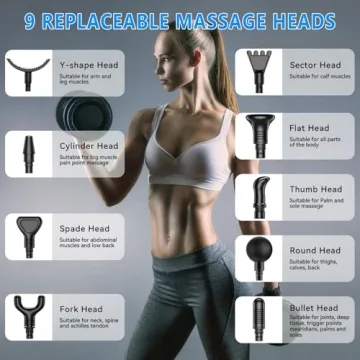 APHERMA Massage Gun Deep Tissue Relief 30 Speeds 9 Heads