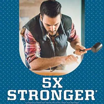 Band-Aid Brand Tough Strips Adhesive Bandage for Minor Cuts & Scrapes, All One Size, 60 ct