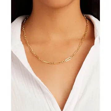 gorjana Reed Necklace 18K Gold Plated Statement Jewelry
