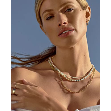 gorjana Reed Necklace 18K Gold Plated Statement Jewelry