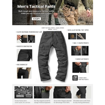 Men's Tactical Cargo Pants - Water Resistant Outdoor Gear