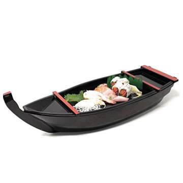 Asian Home Japanese Sashimi Sushi Boat Plate Detachable Serving Tray