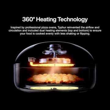 Typhur Dome Air Fryer, No.1 Cooking Speed Large Air Fryer with Superior Airflow, Self-cleaning Smart...