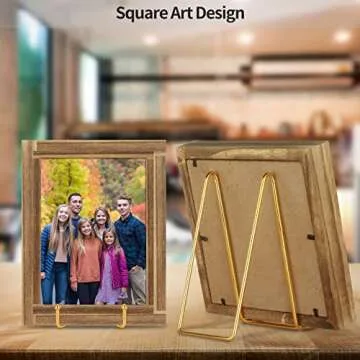 IBosins 5 Pack 6 Inch Plate Holder Display Stands, Metal Gold Frame Stand for Picture, Book, Photo Easel, Creation, Collectibles