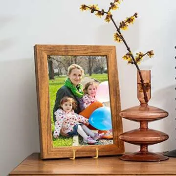 IBosins 5 Pack 6 Inch Plate Holder Display Stands, Metal Gold Frame Stand for Picture, Book, Photo Easel, Creation, Collectibles