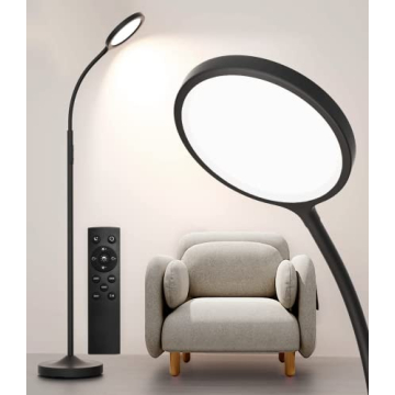 luckystyle Floor Lamp,Super Bright Dimmable LED Lamps for Living Room, Custom Color Temperature Stan...