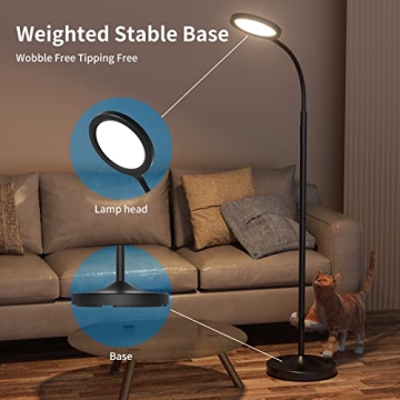 Luckystyle Floor Lamp, Bright Custom Color LED Lighting