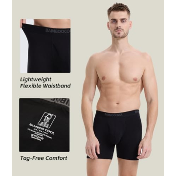 Bamboo Cool Men's Underwear Soft Breathable Boxer Briefs