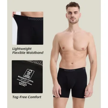 Bamboo Cool Men's Underwear Soft Breathable Boxer Briefs